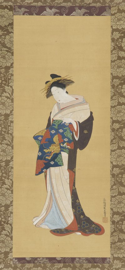 Oiran, Edo Period by Isoda Koryusai